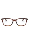Ray Ban 51mm Square Optical Glasses In Strip Hava