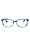 Ray Ban 54mm Square Optical Glasses In Striped Blue