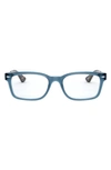 Ray Ban 51mm Square Optical Glasses In Transparent Blue