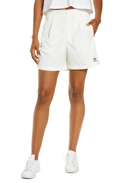 Adidas Originals High Waist Shorts In Off White