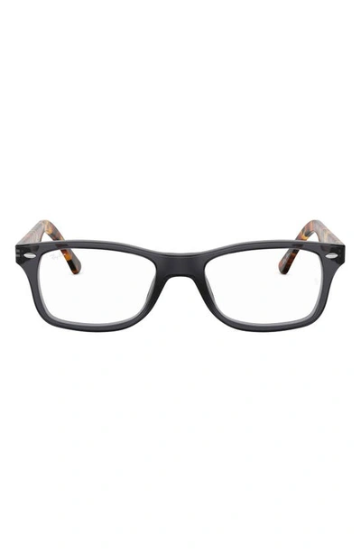 Ray Ban 50mm Square Optical Glasses In Grey