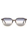 Ray Ban Leonard 53mm Gradient Square Sunglasses In Hava Blue