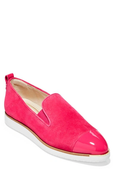 Cole Haan Grand Ambition Slip-on Sneaker In Bright Berry Suede