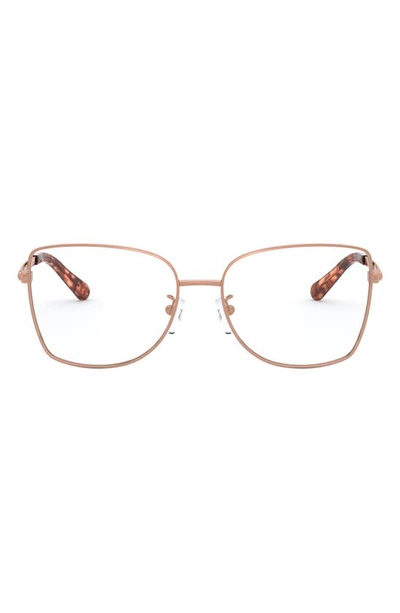 Michael Kors 54mm Butterfly Optical Glasses In Rose Gold