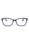 Ray Ban 52mm Square Optical Glasses In Blue