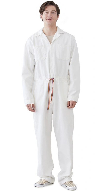 Levi's Premium Liberation Graphic Utility Jumpsuit In White