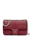 Prada Diagramme Shoulder Bag In Red