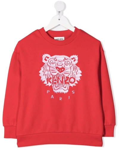 Kenzo Tiger-motif Sweatshirt In Rot