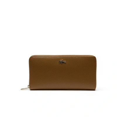 Lacoste Women's Chantaco Piqué Leather Zip Wallet - Breen