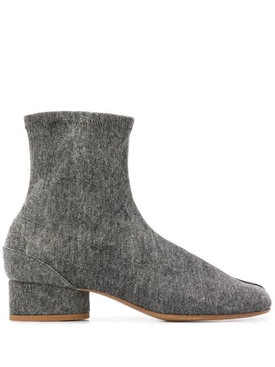 Maison Margiela Women's Grey Cotton Ankle Boots