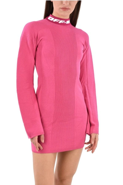 Off-white Women's Pink Viscose Dress