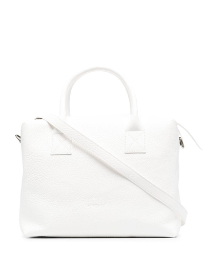 Marsèll Small Curve Bag In Grained Leather In White