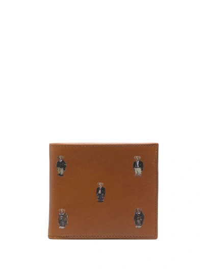 Polo Ralph Lauren Bear-print Bifold Wallet In Brown