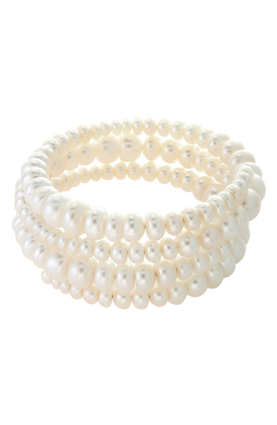 Effy Freshwater Pearl Wrap Bracelet In White