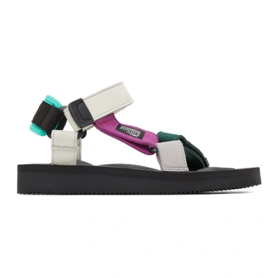Suicoke Green & Off-white Hay Edition Depa Mix K Sandals In Mix K (fore