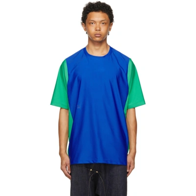 Fumito Ganryu Blue & Green Xxxl Rebuilt T-shirt In Blue/green