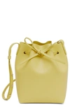 Mansur Gavriel Mini Saffiano Leather Bucket Bag In Cedro