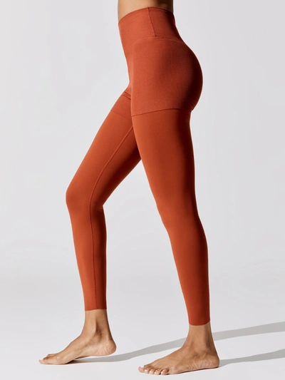 Nike Yoga Luxe Layered 7/8 Tight In Rugged Orange,light Sienna
