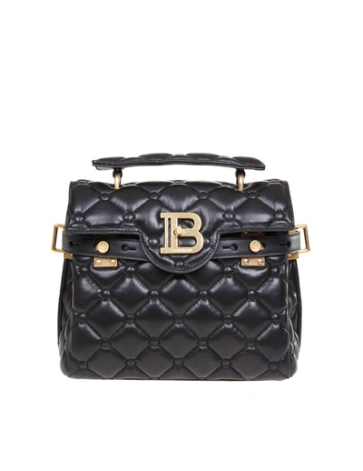 Balmain Women's B Buzz Quilted Leather Backpack - Black