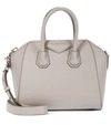 Givenchy Antigona Small Sugar Goatskin Satchel Bag In Medium Grey