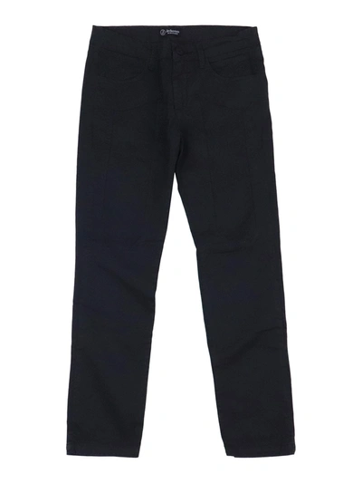 Jeckerson Kids' Cotton And Linen Chinos In Dark Blue