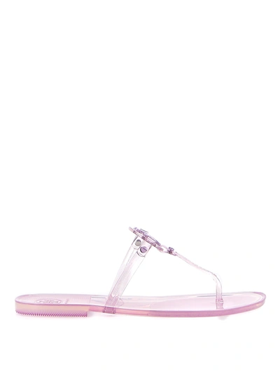 Tory Burch Mini Miller Jelly Flip Flops In Light Purple