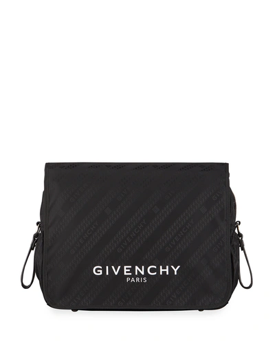 Givenchy Jacquard Logo Diaper Bag In Black