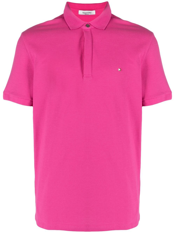 Valentino Men's Iconic Stud Polo Shirt In Pink | ModeSens