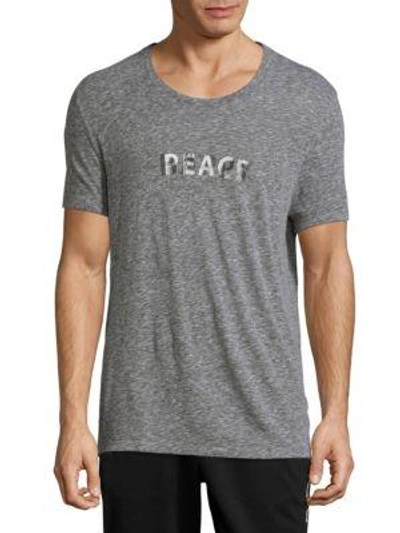 Zadig & Voltaire Peace Crewneck Tee In Gris Chine