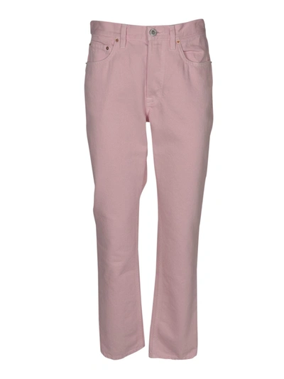 Vetements Straight Leg Jeans In Baby Pink Color