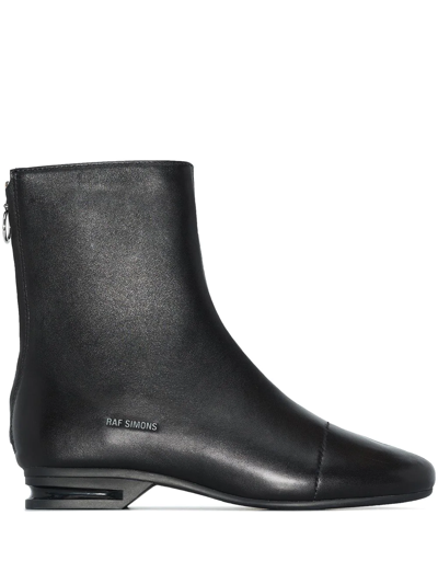 Raf Simons Black Solaris-21 Leather Boots