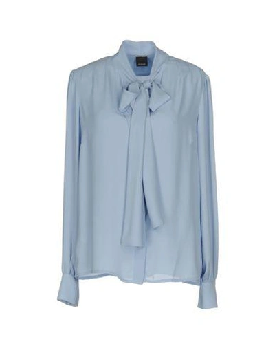 Pinko Shirts & Blouses With Bow In Sky Blue