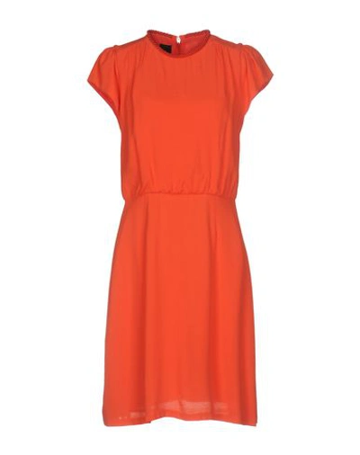 Pinko Short Dresses In Orange