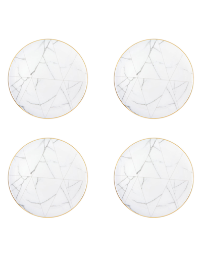 Vista Alegre Carrara Dinner Plates, Set Of Four In Black