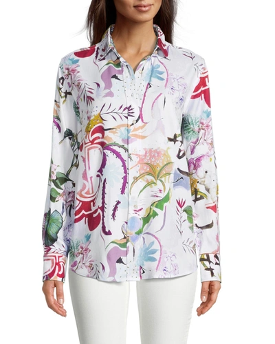 Robert Graham Carried Relaxed Floral-print Shirt In Multi