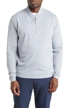 Peter Millar Men's Ross Performance Baseball Collar Quarter-zip Sweater In Gale Grey