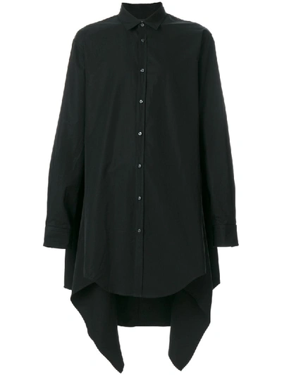 Dsquared2 Oversized Long-sleeve Cotton Shirt In Black