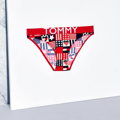 Tommy Hilfiger Flag Print Bikini Brief - Mars Red