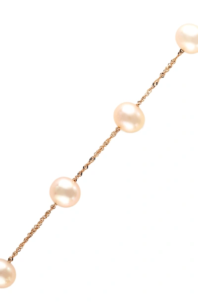 Effy 14k Yellow Gold Fresh Water Pearl 7mm Bracelet In White