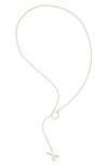Adornia Xo Lariat Necklace In Yellow/ Gold