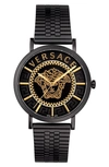 Versace Men's 40mm V-essential Bracelet Watch In Black