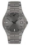 Movado Se Pvd-plated Stainless Steel Bracelet Watch In Grey