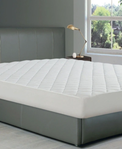 All-in-one Ultra Fresh Odor Control Fitted Mattress Pad, Full In White