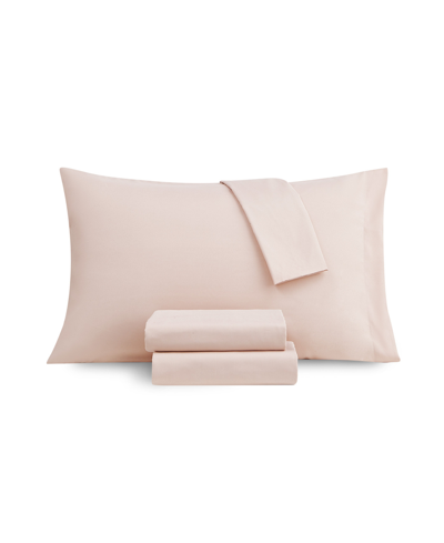 Sanders Microfiber 3 Pc. Sheet Set, Twin, Created For Macy's Bedding In Blush