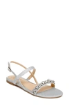 Jewel Badgley Mischka Women's Osmond Flat Evening Sandals Women's Shoes In Silver