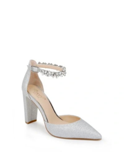 Jewel Badgley Mischka Women's Ollie Evening Pumps Women's Shoes In Silver-tone