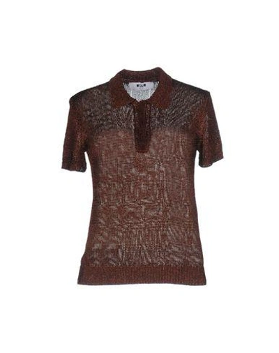 Msgm Sweater In Cocoa
