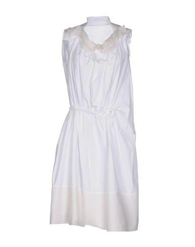 Alberta Ferretti Knee-length Dresses In White