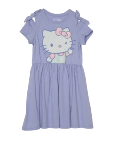 Hello Kitty Kids' Toddler Girls  Short Sleeve Dress In Blue Heron