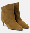Isabel Marant Derst Suede Ankle Boots In Taupe